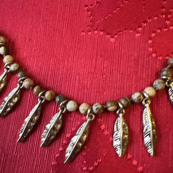 Robert Lee Morris Soho Shaky Leaf Jasper Necklace💖Valentine’s Gift under $25💖 - Picture 4 of 8